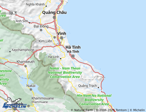 MICHELIN-Landkarte Ha Tinh - ViaMichelin