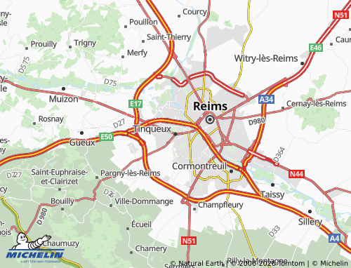 MICHELIN Tinqueux map - ViaMichelin