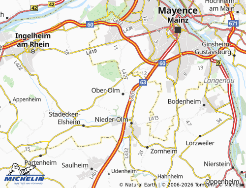 MICHELIN Ober-Olm map - ViaMichelin