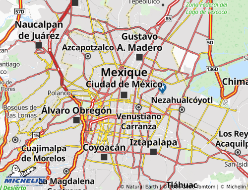 Mappa MICHELIN Città del Messico - ViaMichelin