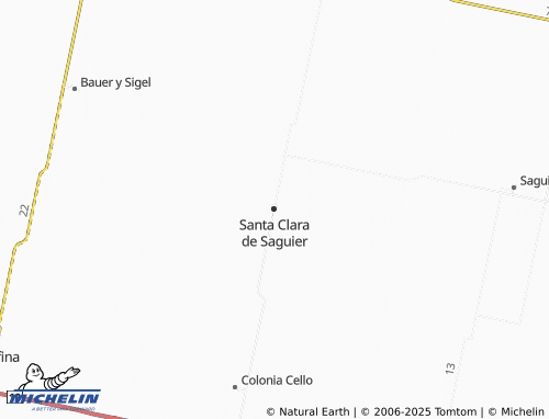 MICHELIN Santa Clara de Saguier map - ViaMichelin
