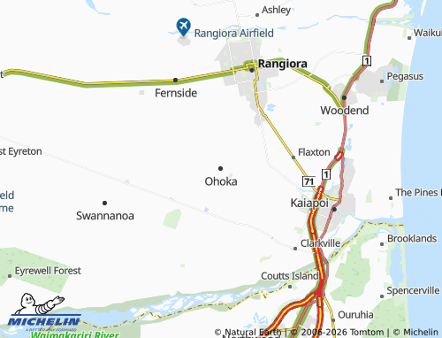Mapa MICHELIN Ohoka - ViaMichelin