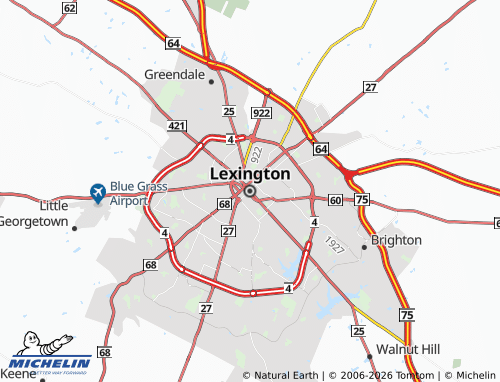Carte MICHELIN Lexington - ViaMichelin