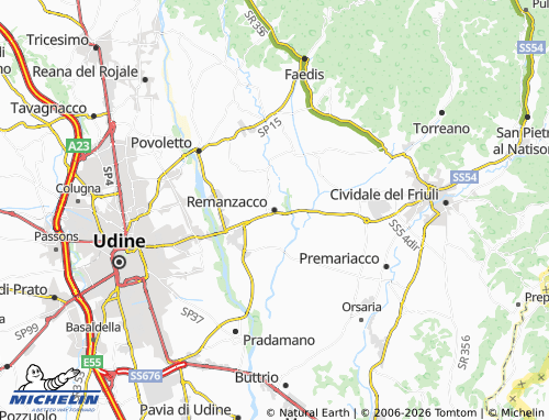 Mapa MICHELIN Remanzacco - ViaMichelin