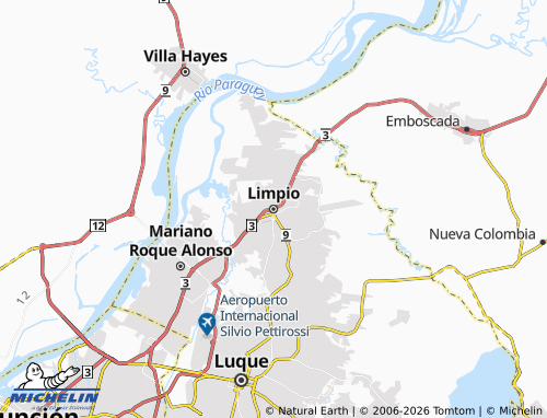 MICHELIN Limpio map - ViaMichelin