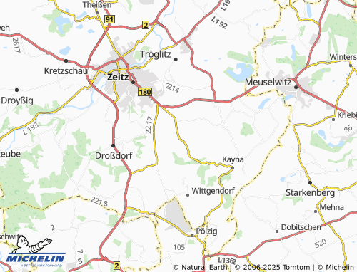 MICHELIN Geußnitz map - ViaMichelin