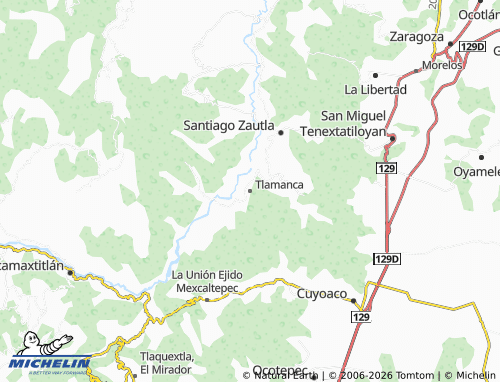 MICHELIN Tlamanca map - ViaMichelin