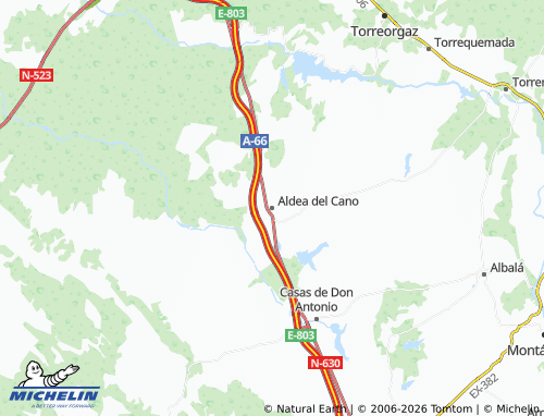Carte MICHELIN Aldea del Cano - ViaMichelin