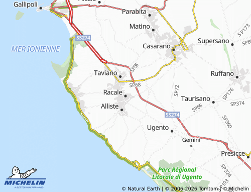 Mapa MICHELIN Racale - ViaMichelin