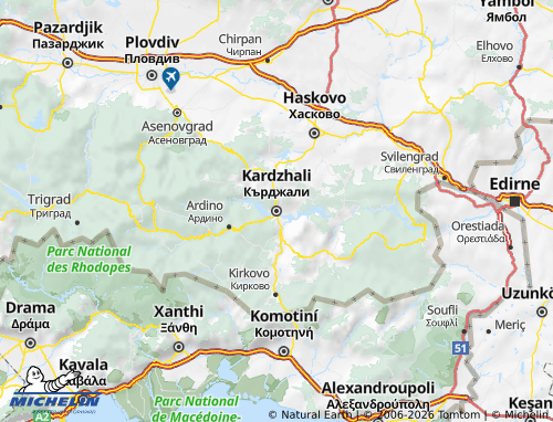 MICHELIN Kardzhali map - ViaMichelin