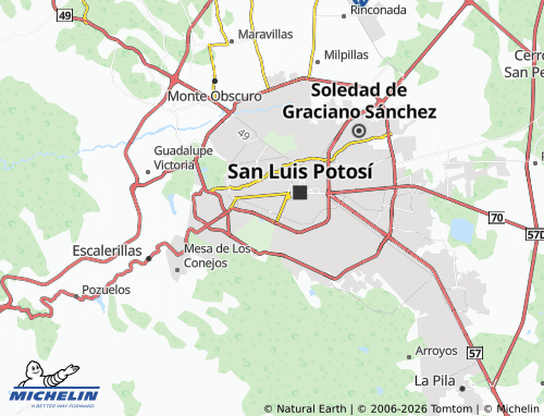 MICHELIN Jardines del Estadio map - ViaMichelin
