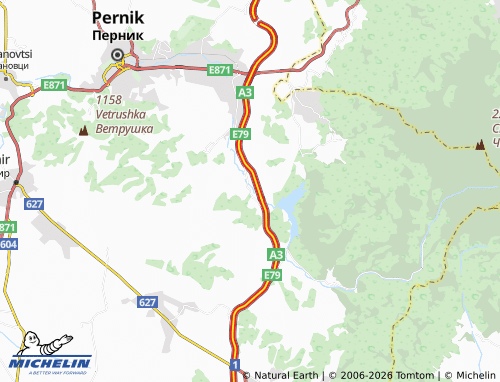 MICHELIN Studena map - ViaMichelin