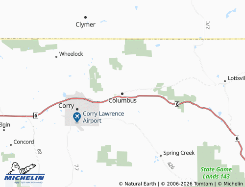 Mappa MICHELIN Columbus - ViaMichelin