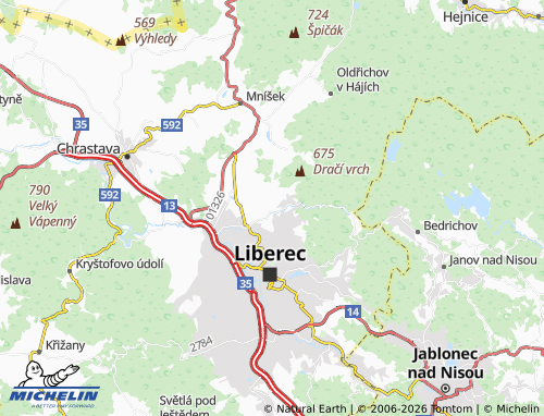 Mappa MICHELIN Liberec XXXII-Radčice - ViaMichelin