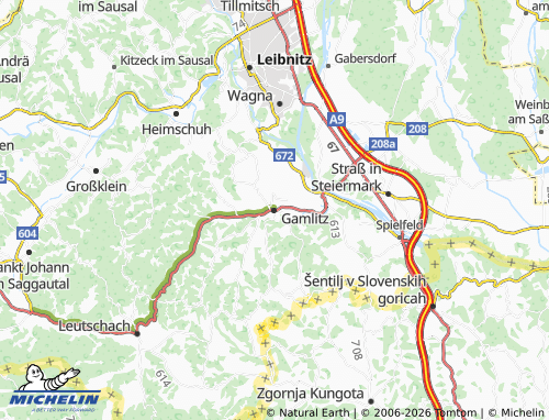 MICHELIN-Landkarte Gamlitz - ViaMichelin