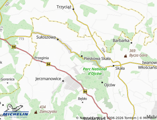 MICHELIN Sokolec map - ViaMichelin