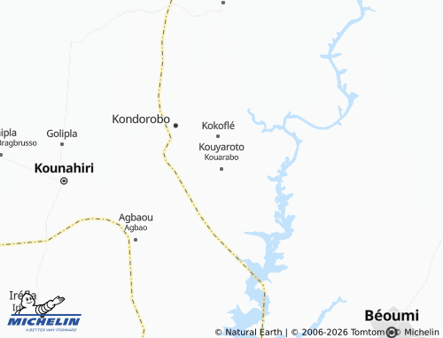 MICHELIN-Landkarte Kouarabo - ViaMichelin