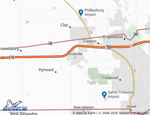 Mappa MICHELIN Brookville - ViaMichelin