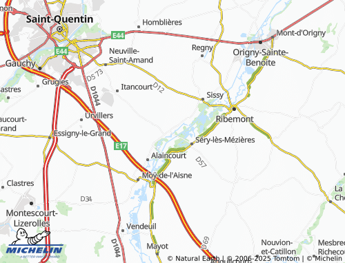 MICHELIN-Landkarte Mézières-sur-Oise - ViaMichelin