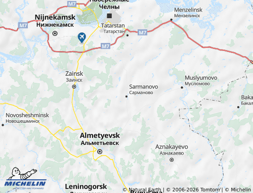 MICHELIN-Landkarte Sarmanowski Rajon - ViaMichelin