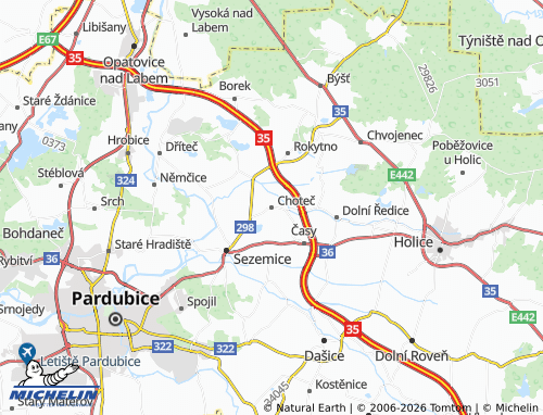 Mappa MICHELIN Choteč - ViaMichelin