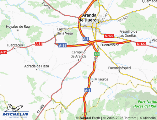 MICHELIN Campillo de Aranda map - ViaMichelin