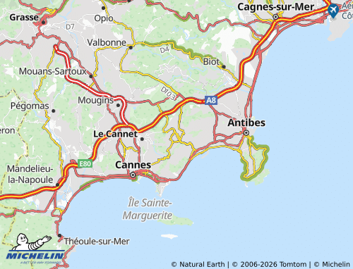 Mappa MICHELIN Vallauris - ViaMichelin