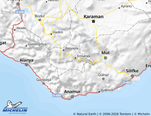 Mappa MICHELIN Ermenek - ViaMichelin