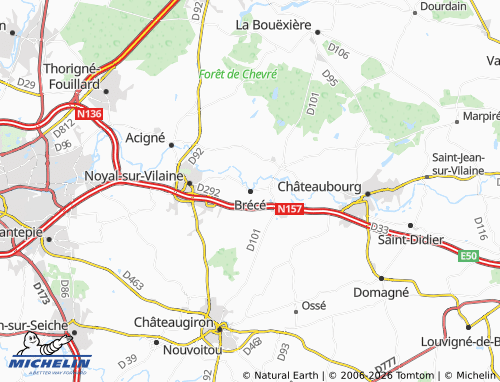 Mappa MICHELIN Brécé - ViaMichelin