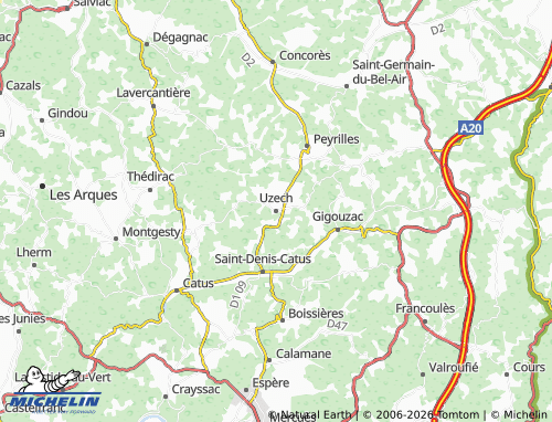 Mappa MICHELIN Uzech - ViaMichelin