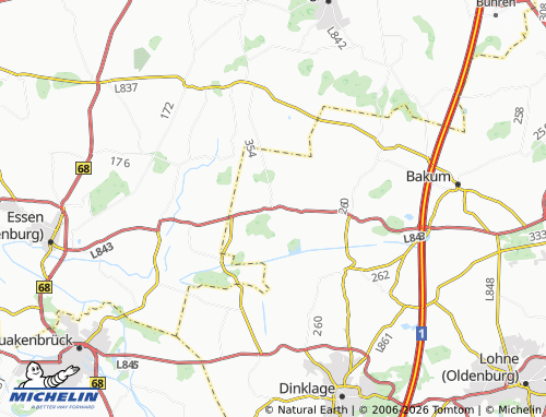 MICHELIN Lüsche map - ViaMichelin