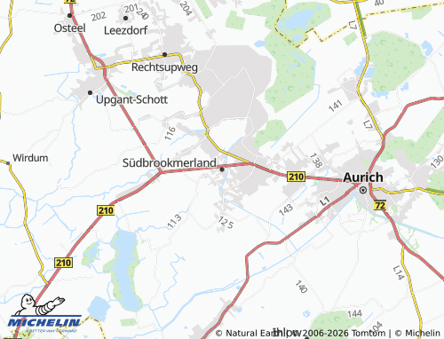 MICHELIN Südbrookmerland map - ViaMichelin