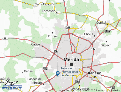 Mapa MICHELIN Mérida, Elefante Grande - ViaMichelin