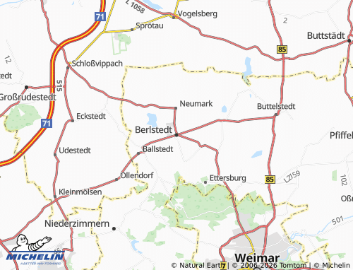MICHELIN Berlstedt map - ViaMichelin
