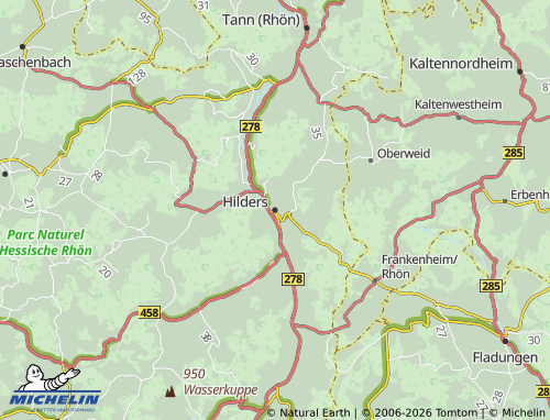 Mappa MICHELIN Hilders - ViaMichelin