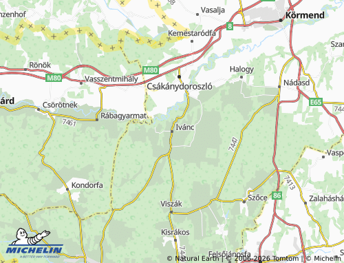 Mapa MICHELIN Ivánc - ViaMichelin
