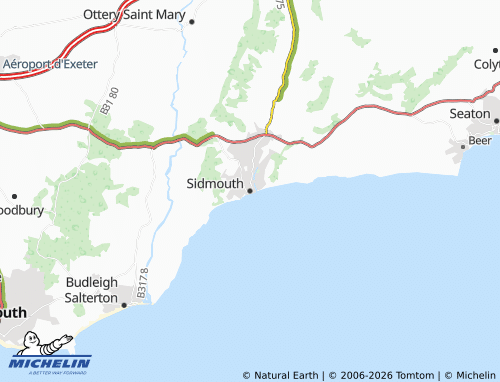 Mapa MICHELIN Sidmouth - ViaMichelin