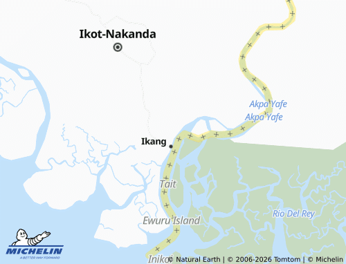 MICHELIN Oboufa Obio map - ViaMichelin