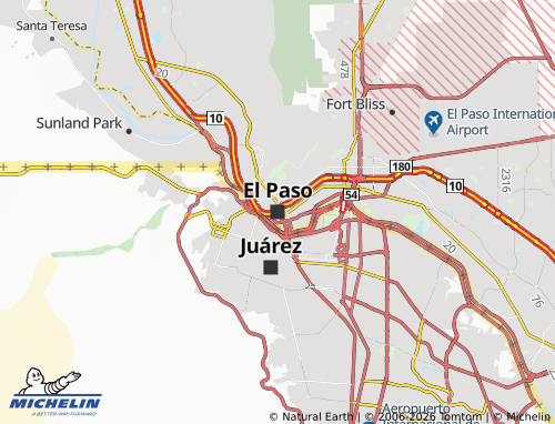 Carte MICHELIN El Paso - ViaMichelin