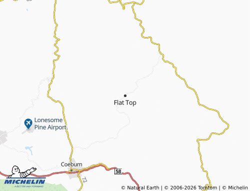 Mapa MICHELIN Flat Top - ViaMichelin