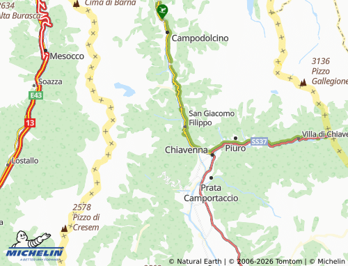 MICHELIN-Landkarte Motta - ViaMichelin