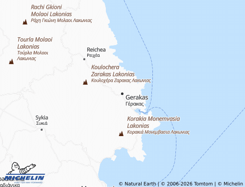 MICHELIN Gerakas map - ViaMichelin