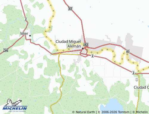 Mappa MICHELIN Tamaulipas - ViaMichelin