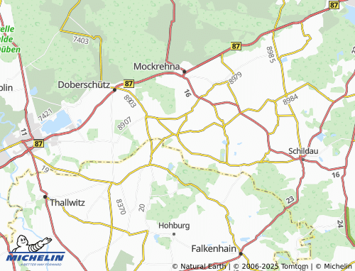 MICHELIN Schöna map - ViaMichelin
