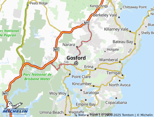 MICHELIN North Gosford map - ViaMichelin