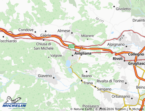 Mappa MICHELIN Avigliana - ViaMichelin