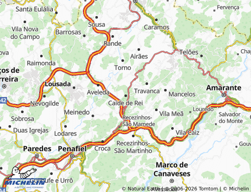 Mapa MICHELIN Caíde de Rei - ViaMichelin