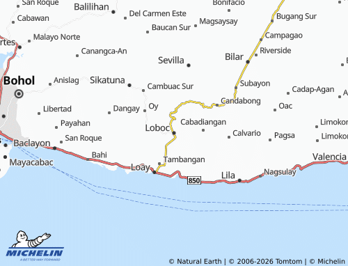 MICHELIN Loboc map - ViaMichelin