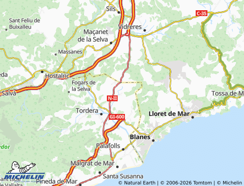 Carte MICHELIN Tordera Parc - ViaMichelin