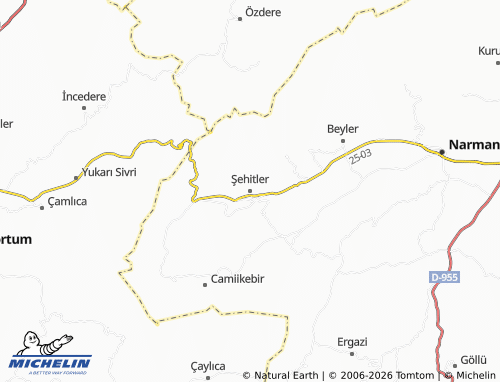 MICHELIN Şehitler map - ViaMichelin